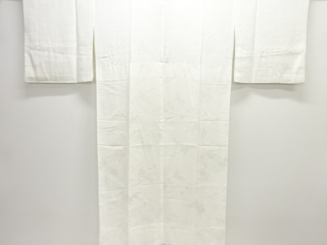 流水に菊模様織り出し単衣長襦袢